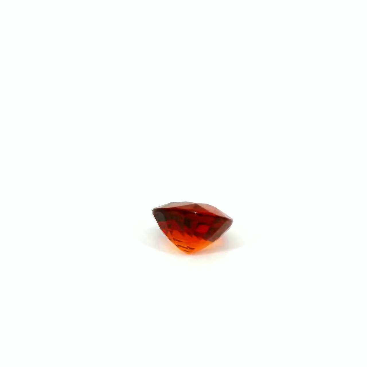 Pierre Précieuse Spessartite Rouge-orange De Namibie, 0,47 Carat, Certifiée