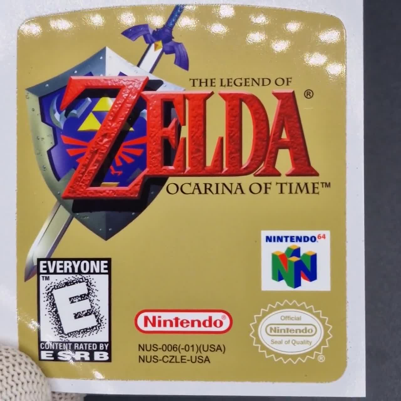 The Legend of Zelda: Ocarina of Time Replacement Label -  Denmark