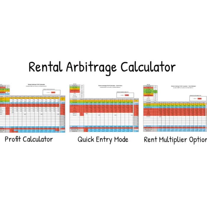 Rental Arbitrage Profit Calculator: Real Estate Analysis (Excel Worksheet) video poster