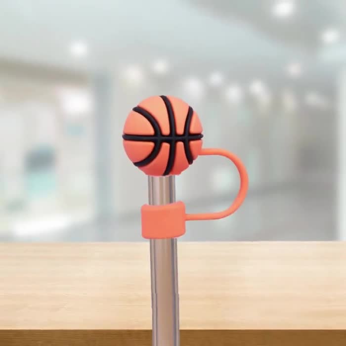 Copertura Per Cannuccia A Forma Di Pallone Da Calcio Per Tazza Stanley 30 E 40 Once - Silicone 10mm, Antipolvere E Decorativo