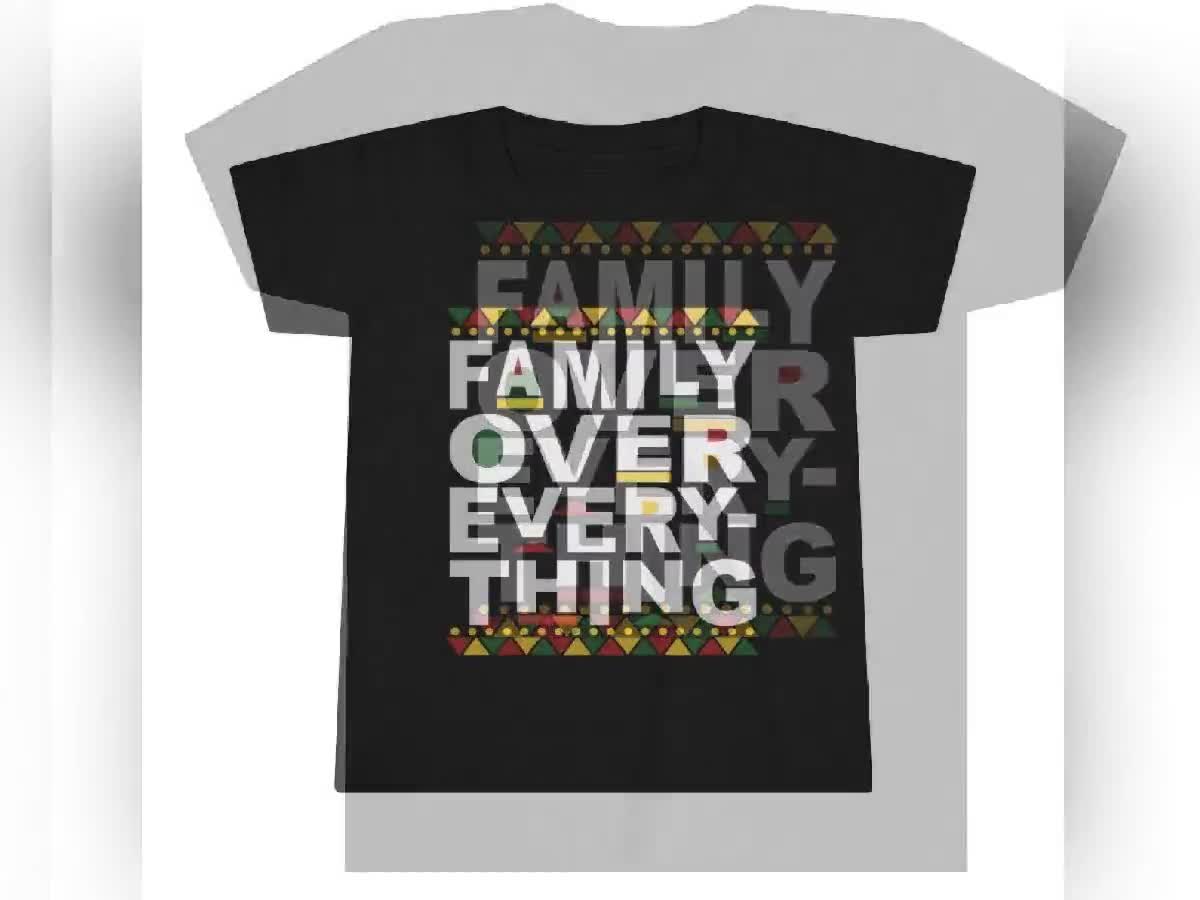 Camiseta gráfica de historia negra de manga corta unisex para niños a juego  con la familia