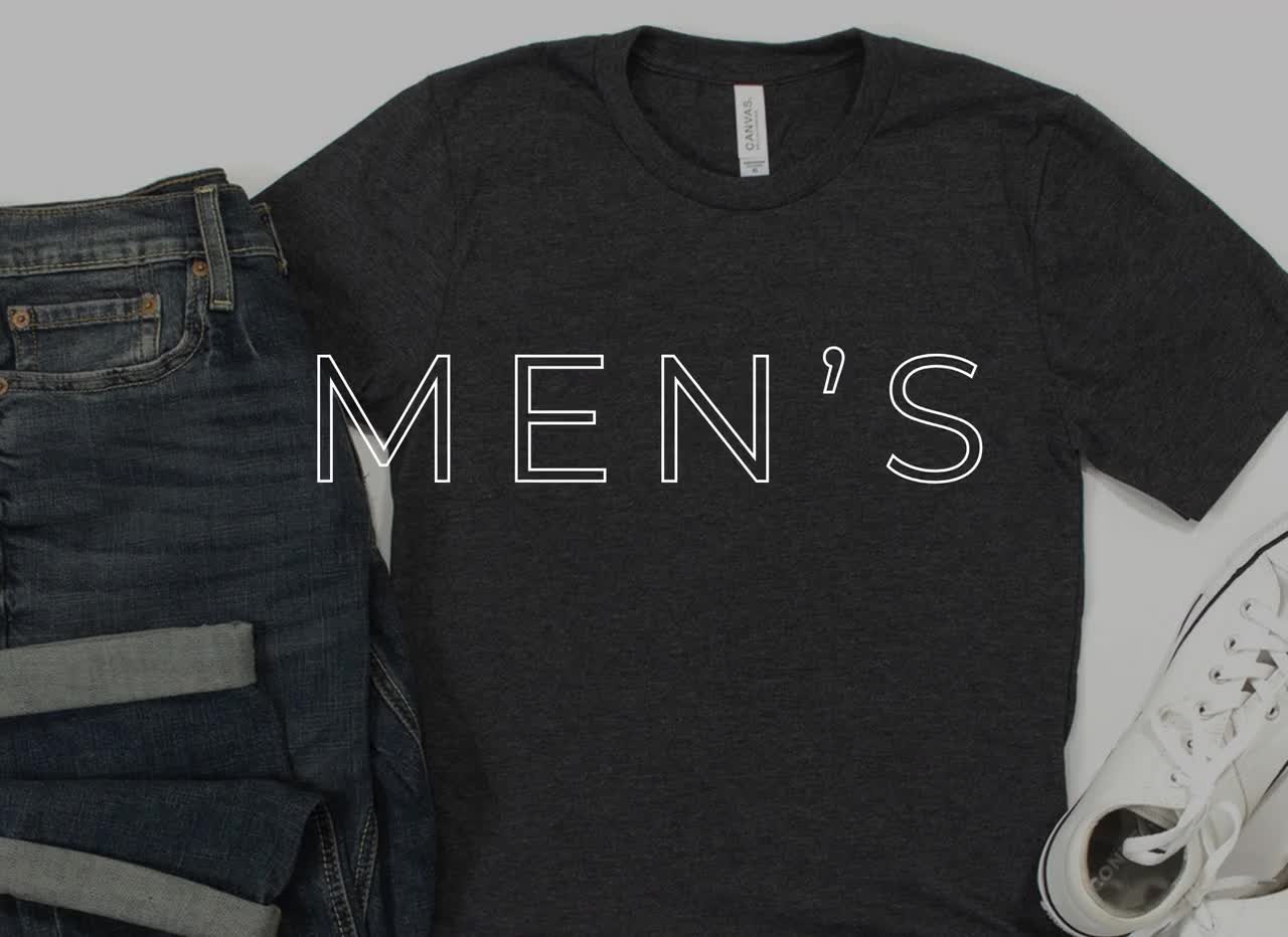 Bella Canvas 3001 Navy Mockup | Womens Hanger Photo | JPG video poster