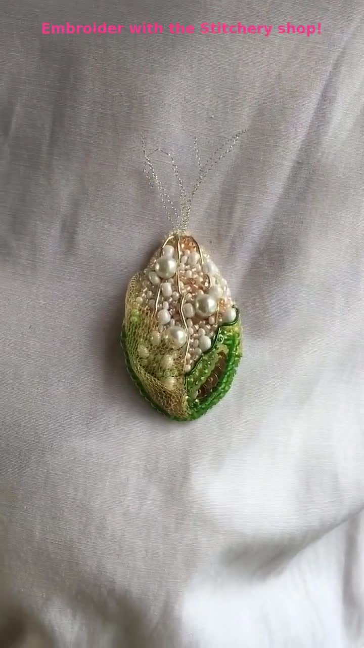 Kit DIY Fabrication De Bijoux – Broche Maïs En Perles, Broderie De Perles, Abris Art