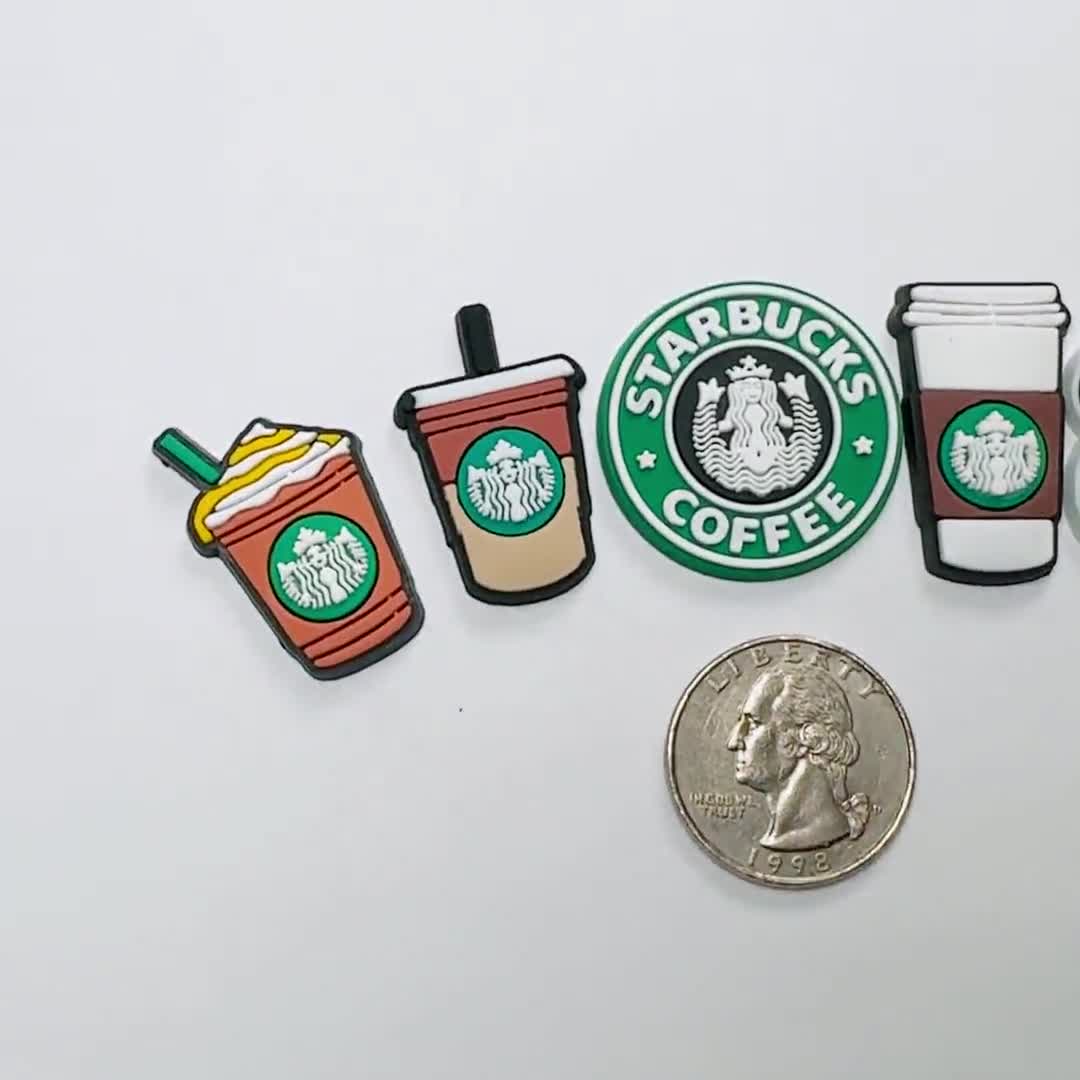 10pcs Frozen Drink Coffee Cup Shoe Charms WITHOUT Buckle Botton Bendable Fake Food Charms Slime Supplies Fake Bake PLAYCODE3 video poster