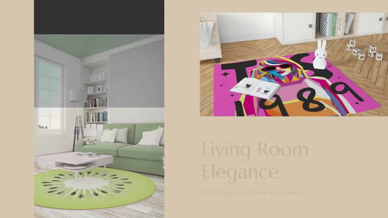 Tier Teppich Papagei Design - Rutschfester Kurzflor - Waschbar 140x200 Cm - Grün