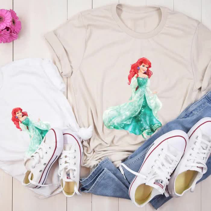 Fairy Tale Outfit Kids Girl Cotton T-Shirt, Ariel The Little Mermaid, Birthday Gift video poster