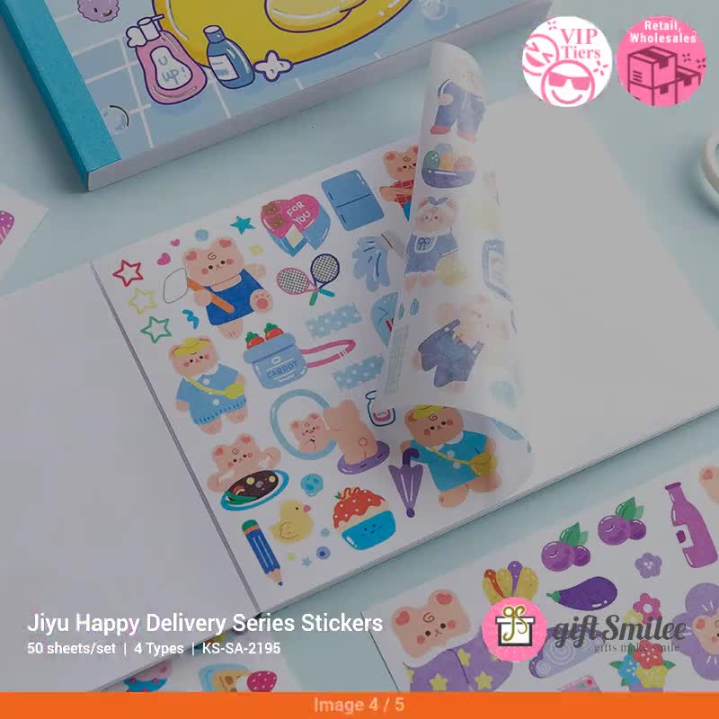 50 Sheets Sweetheart Series Cute Kawaii Japanese Cartoon Self-adhesivr Sticker  Book For Scrapbooking Journal Decoration Stickers