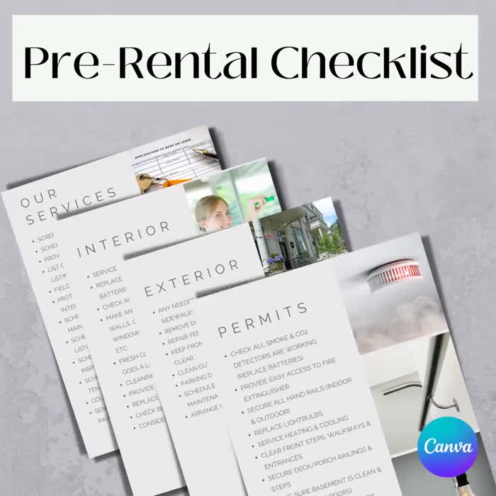 Rental Property Checklist Brochure: Editable Template (Canva) video poster