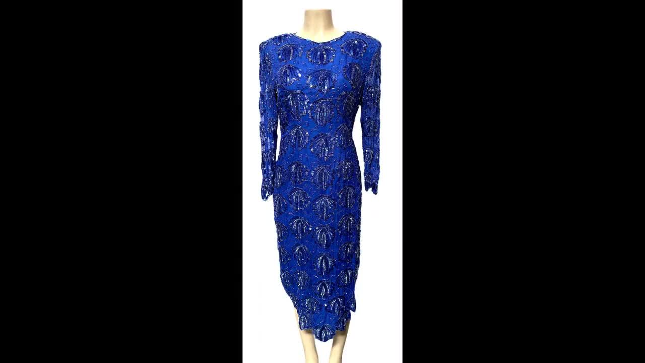 royal blue sequin bodycon dress Royal Blue Sequin Bodycon Dress, Sparkly Party Gown, Formal Evening Fashion