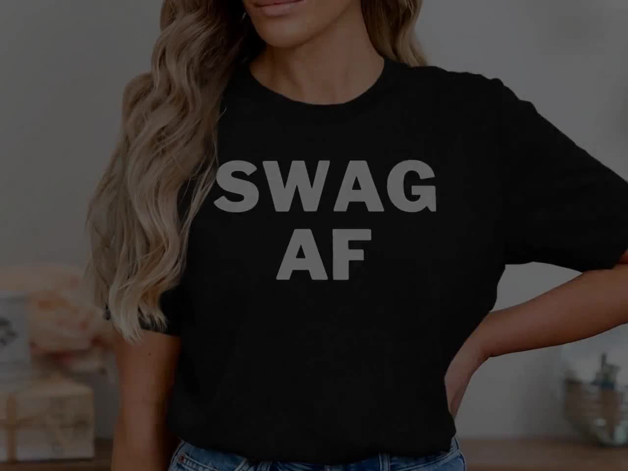 スワッグ AF ゲーミング T シャツ、クールなゲーマー アパレル、面白い 
