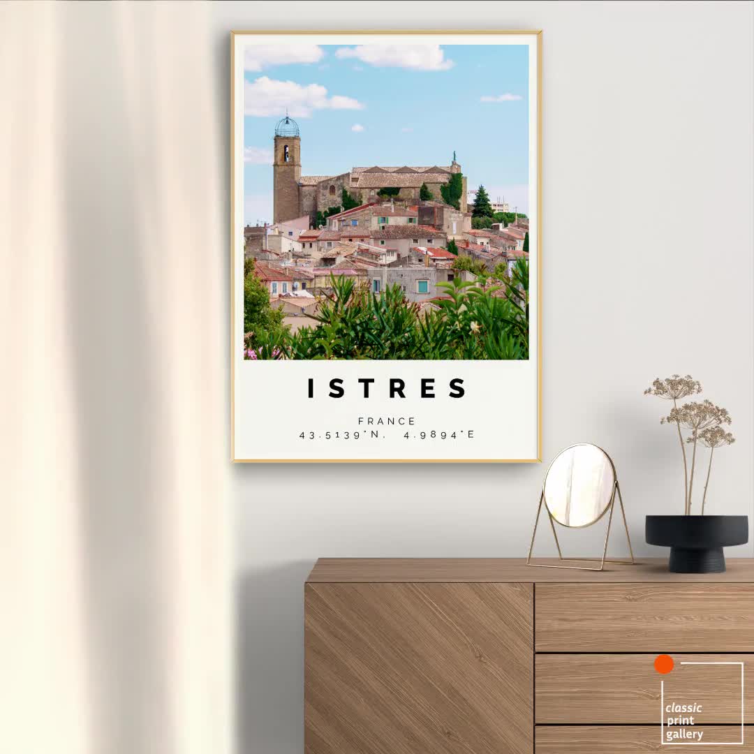 Istres Print,Istres Wall Art,Istres Colorful Poster,Personalized Birthday  Travel Gift Present Photography Artwork France 13221