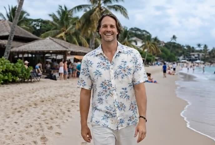 Camiseta de Capitán América Hawái, camiseta de superhéroe patriótico para vacaciones de verano, camiseta con gráfico de playa tropical video poster