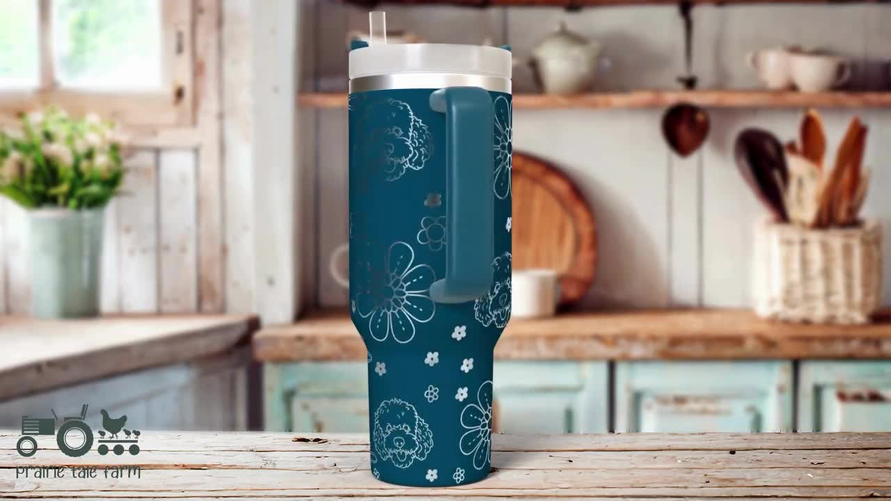 Sloth Doodles Tumbler 40oz Tumbler With Handle, Lid, Straw, Laser Engraved  Tumbler, Stanley Quencher or Non Brand, Personalized 