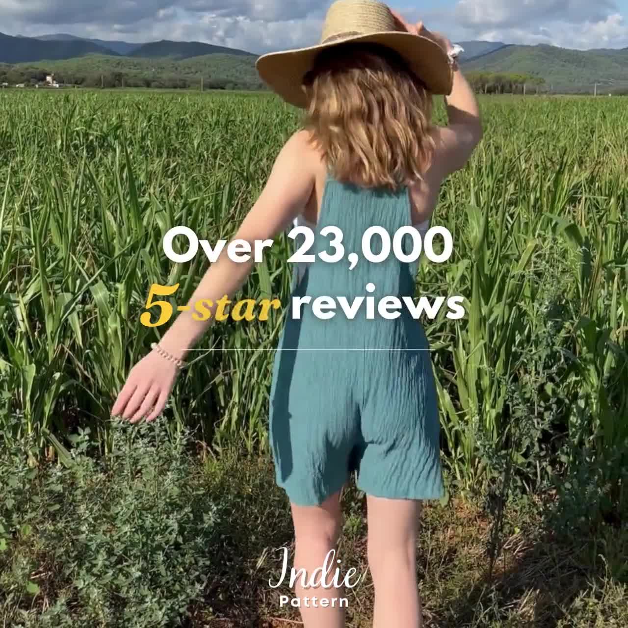 Overall Dress Pattern, XS-XXXL, Women Dress Sewing Pattern, Mini Dress Pattern, Sewing Patterns Women, Button Dress Sewing, Fitted Dress video poster