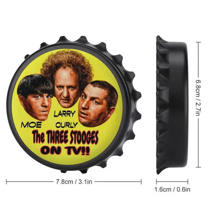 THREE STOOGES Vintage Magnet Bottle Opener | Retro Style Refrigerator Decor video poster