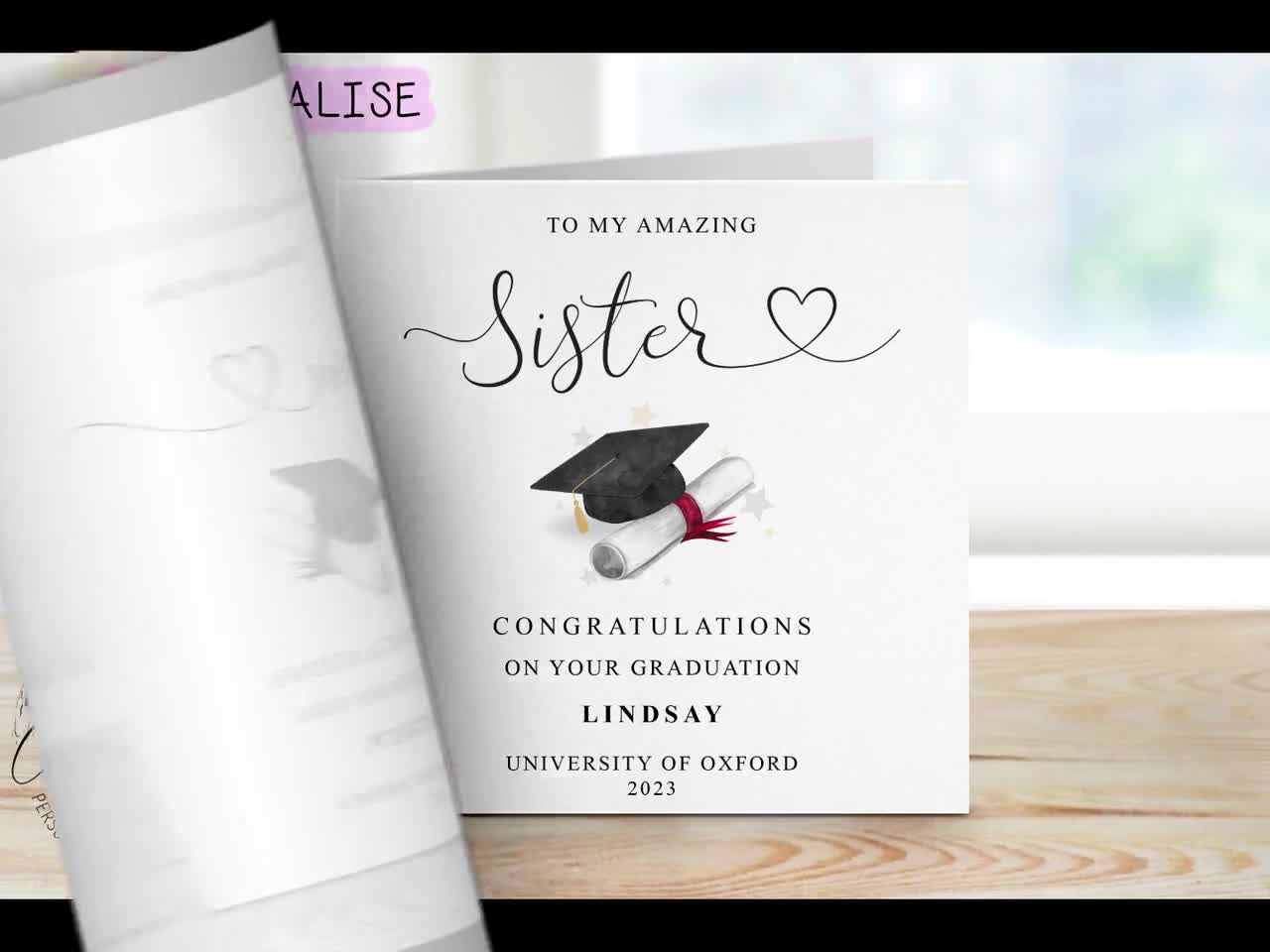 Biglietto Di Laurea In Acciaio Inox Per Nipote - Regalo Personalizzato Classe 2025 Con Busta - 8,5 X 5,4 Cm