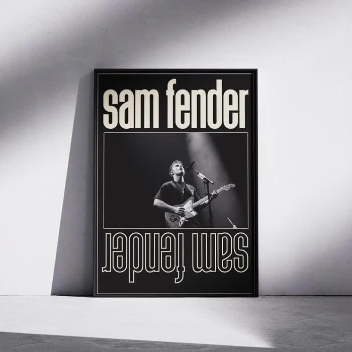 Póster del concierto de Sam Fender, lámina decorativa de música indie rock para pared. video poster