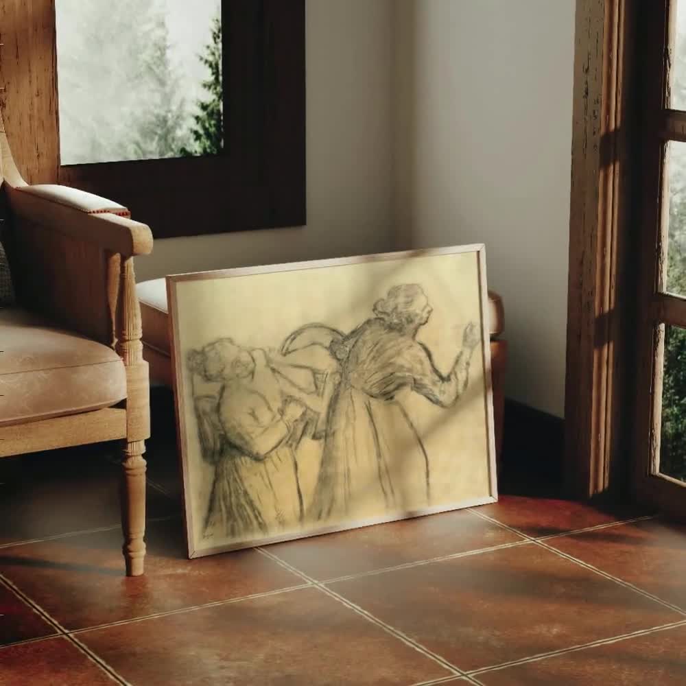 Laundress Carrying Linen by Edgar Degas: Minimalist Impressionist Figure Study video poster