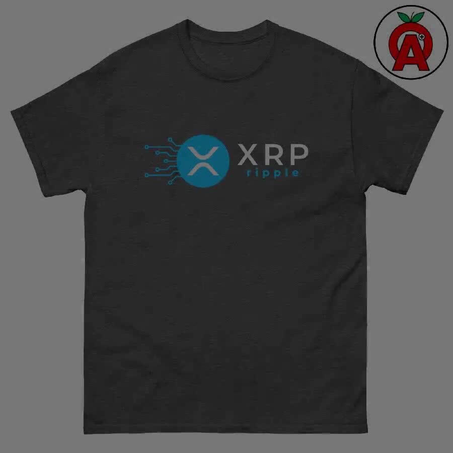 XRP リップルロゴ Tシャツ 暗号通貨投資家グラフィックTシャツ - 大人用 ユニセックス -  暗号通貨トレーダー、ブロックチェーン愛好家、XRP保有者へのギフト