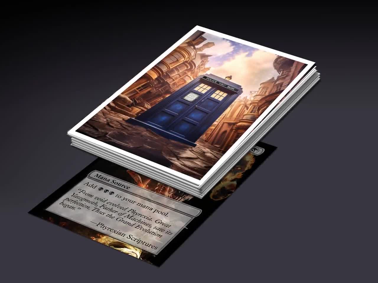 Mtg Sleeves: TARDIS in Town 100 Top Quality Sleeves Colorful, Sharp Image  This is Your Deck Protected and Lookin' Good 
