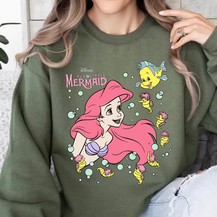 Disney Little Mermaid Shirt, Princess Ariel T-shirt, Disney Girls Trip Tee, Retro Disney Princess tshirt, Walt Disney World Family Hoodie video poster