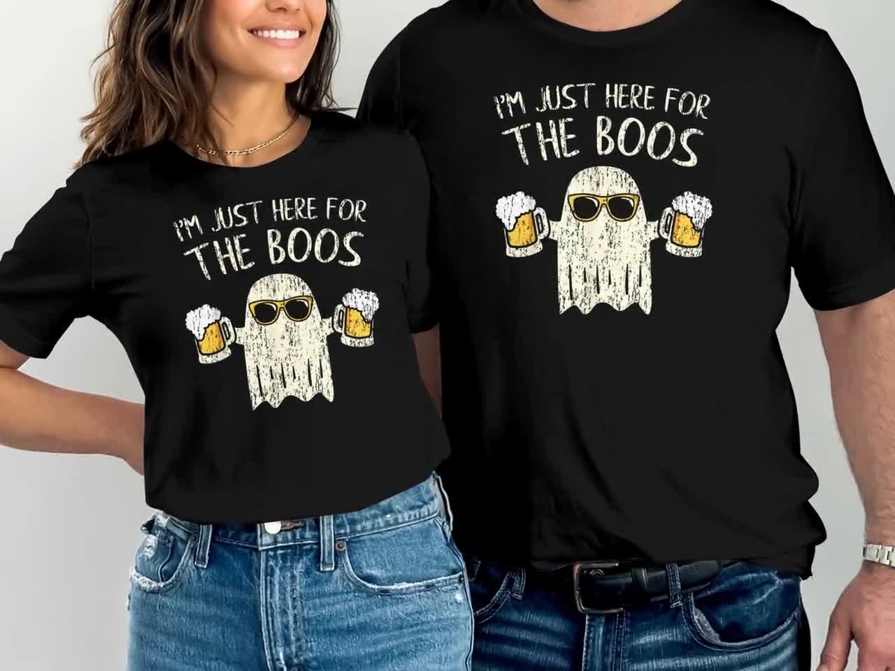 I'm Here For The Boos T-Shirt Halloween Ghost Gift I'm Here For The Boos T-Shirt Halloween Ghost Gift