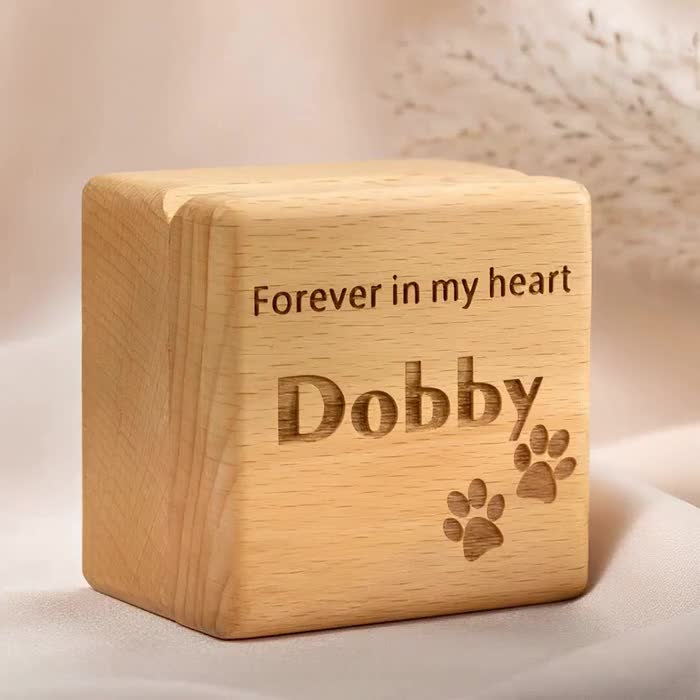 Scatola Commemorativa Per Animali Domestici In Legno - Urna Ceneri Con