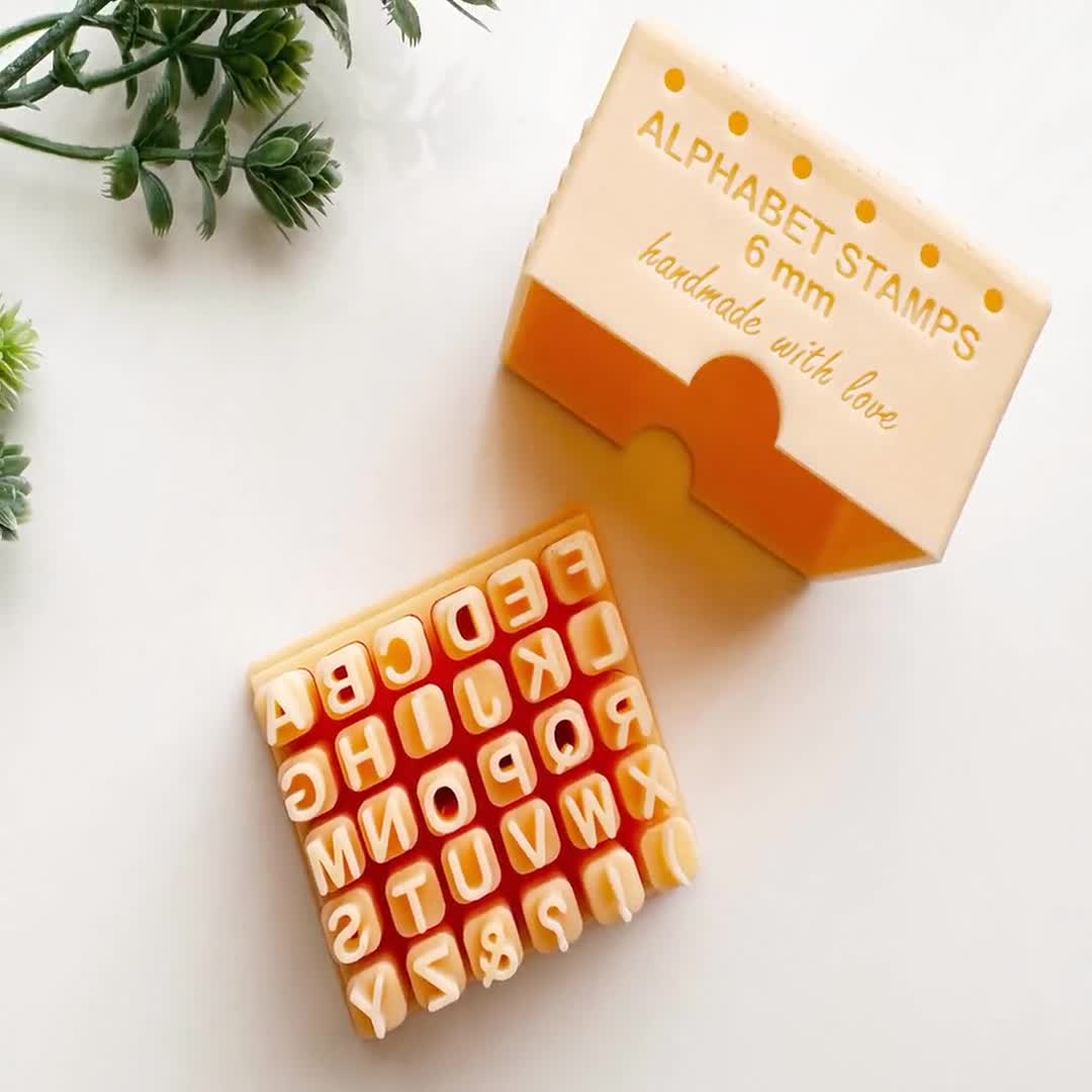 Set De 38 Tampons Lettres En Bois - Pour Argile, Scrapbooking, Cartes, Bricolage Créatif