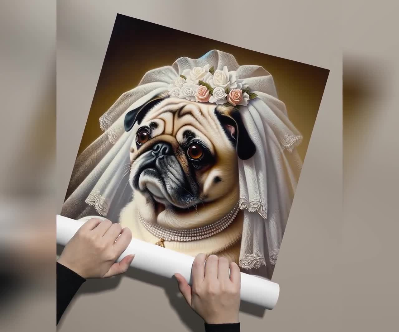 pug bridesmaid dress Pug life: the wedding of the year