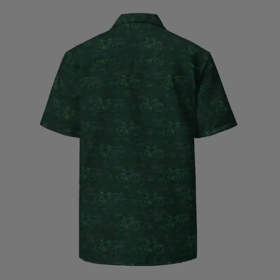 Chemise hawaïenne de vélo, cycliste boutonnée, roadie boutonnée, vélo manches courtes, navetteur unisexe, coupe décontractée cyclable, séchage rapide - Canada