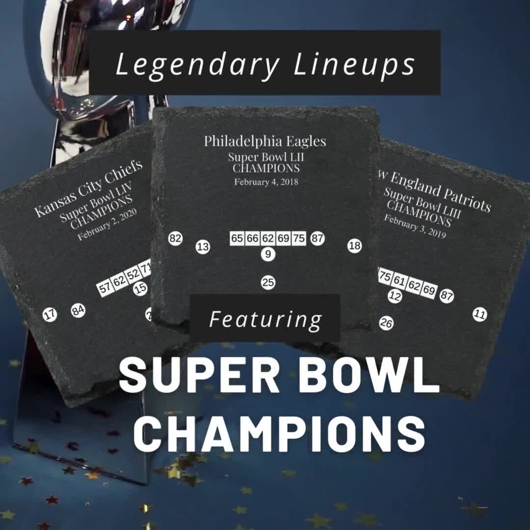 Super Bowl Champion Coasters Kansas City Chiefs LIV Champion Slate for Fans - NFL Drink Coasters Stylish Durable video poster