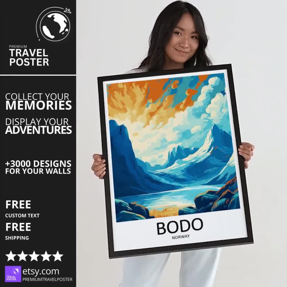 Bodo Travel Print Art Bodo Poster Norway Wall Art Decor Bodo Gift Bodo  Artwork Bodo Art Norway Decor - Etsy