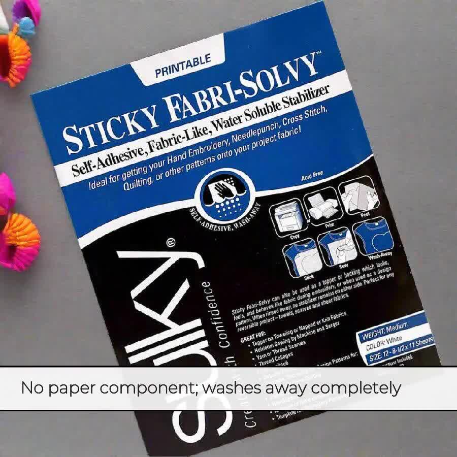 BENECREAT Water Soluble Embroidery Stabilizers - 4 Sheets With Flower A-Z Letters & Numbers - View #6