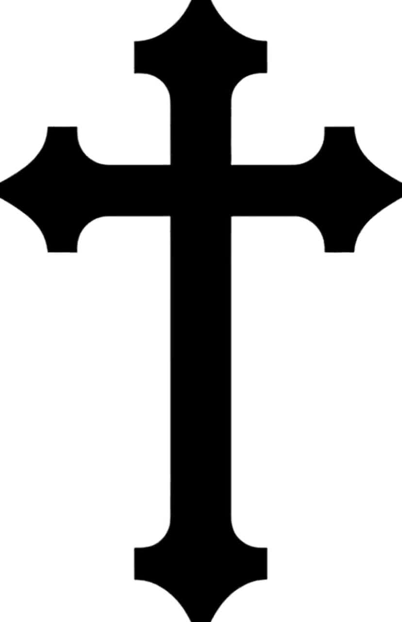 Bold Black Cross Clipart Design - Minimalist Religious Symbol for Instant  Download and Sublimation Projects, image size:828x1280