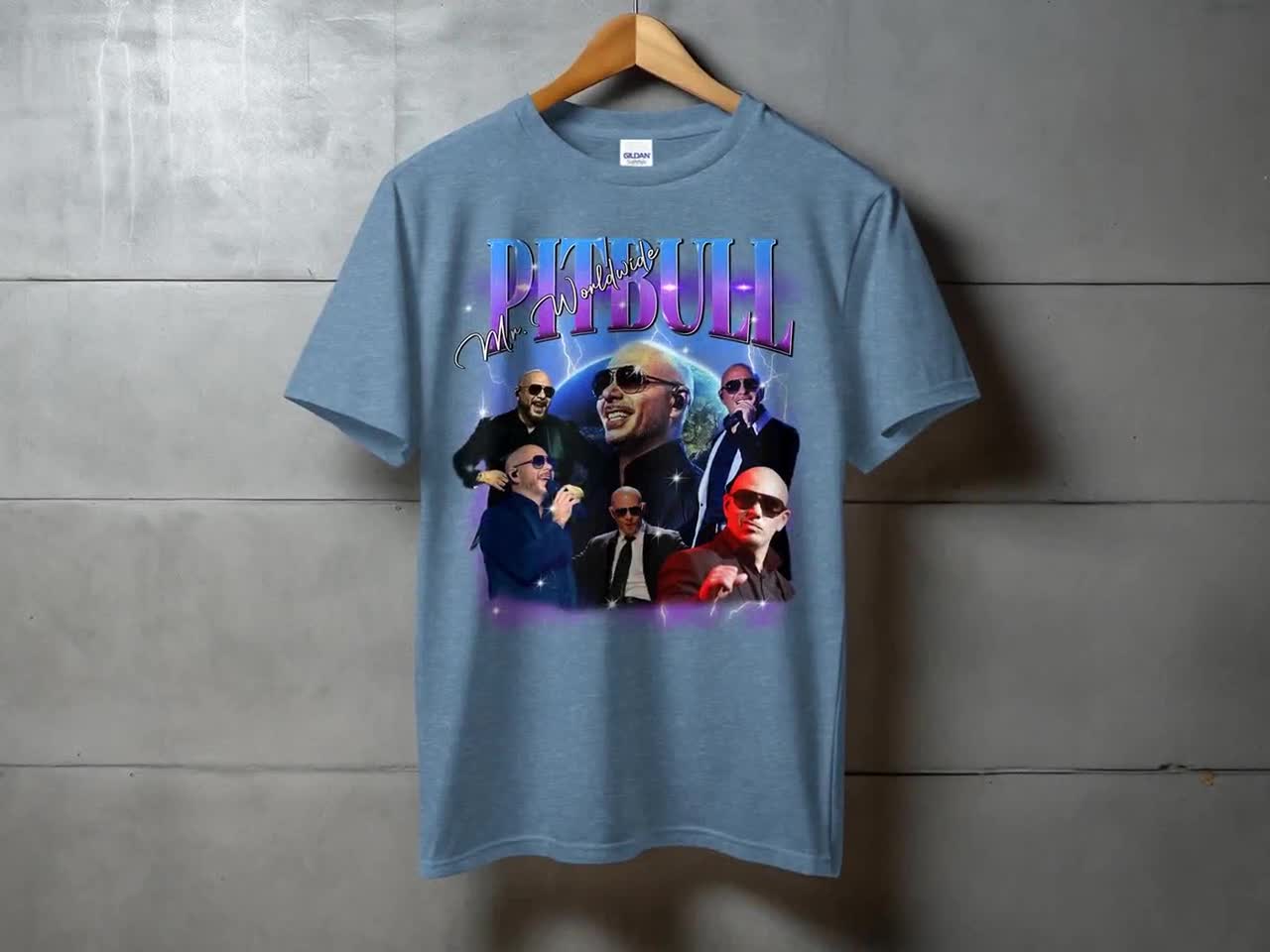 Pitbull Mr. Worldwide Vintage Fan Tee - 90s Rap Homage video poster