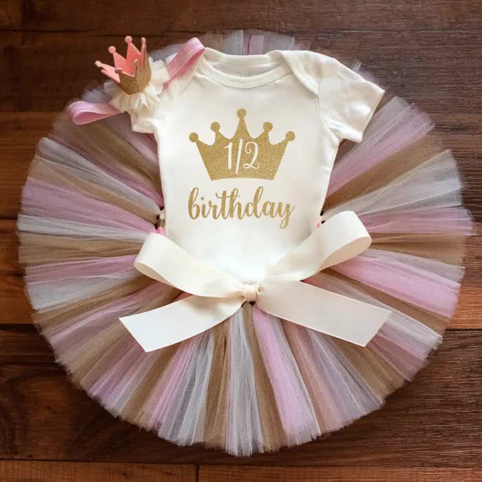 Items Similar To Girl's Birthday Princess Crown Tutu Outfit On