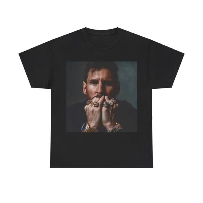 Lionel Messi T-Shirt, 8 Ballon d'Or rings, The GOAT, Football Player, Soccer TShirt video poster