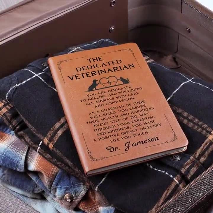 Personalized Veterinarian Gift - Veterinarian Doctor Journal, Vet Notes, Veterinary Gift, Veterinarian Office Gift, Vet School Graduation video poster