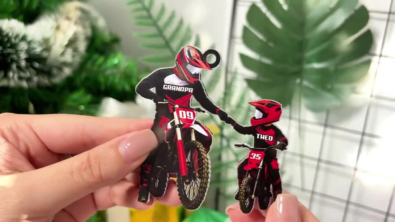 Personalized Kids Balance Bike FLAT Ornament, Christmas Toddler Gift, Baby First Bike Ornament video poster