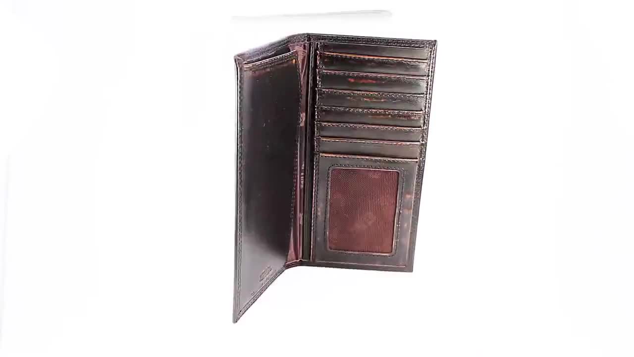 NCAA Ole Miss Rebels Leather Wallet – Zep-Pro Pull-Up Long Secretary Style With Embossed Logo, ID Window & Card Slots - View #9