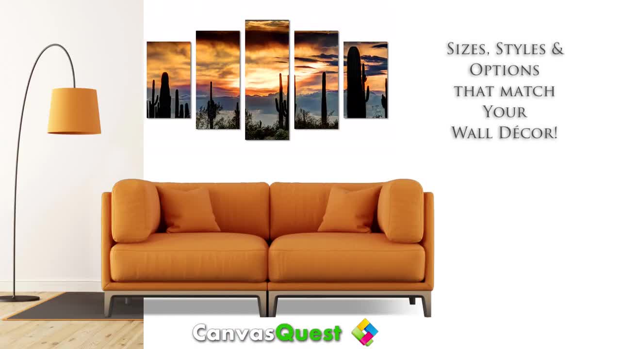 Louie Vuitton Cactus Sunset Luxury Custom Canvas Art Print 