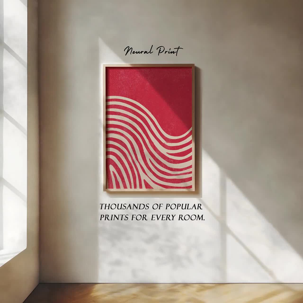 Arte de pared azul abstracto, póster minimalista moderno, estampado geométrico azul marino, decoración del hogar escandinava, impresión artística moderna contemporánea de mediados de siglo video poster