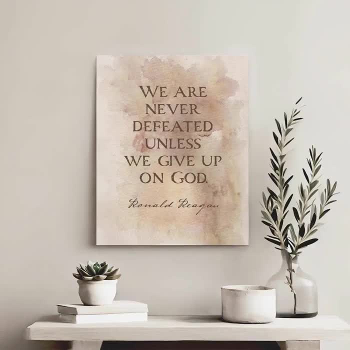 Ronald Reagan Quote Print: Christian Inspirational Wall Art video poster