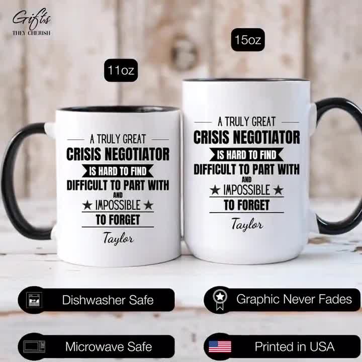 Negotiator Coffee Mug | 11 Oz Black Ceramic Mug | Funny Gift For Negotiator Dad, Husband, Colleague