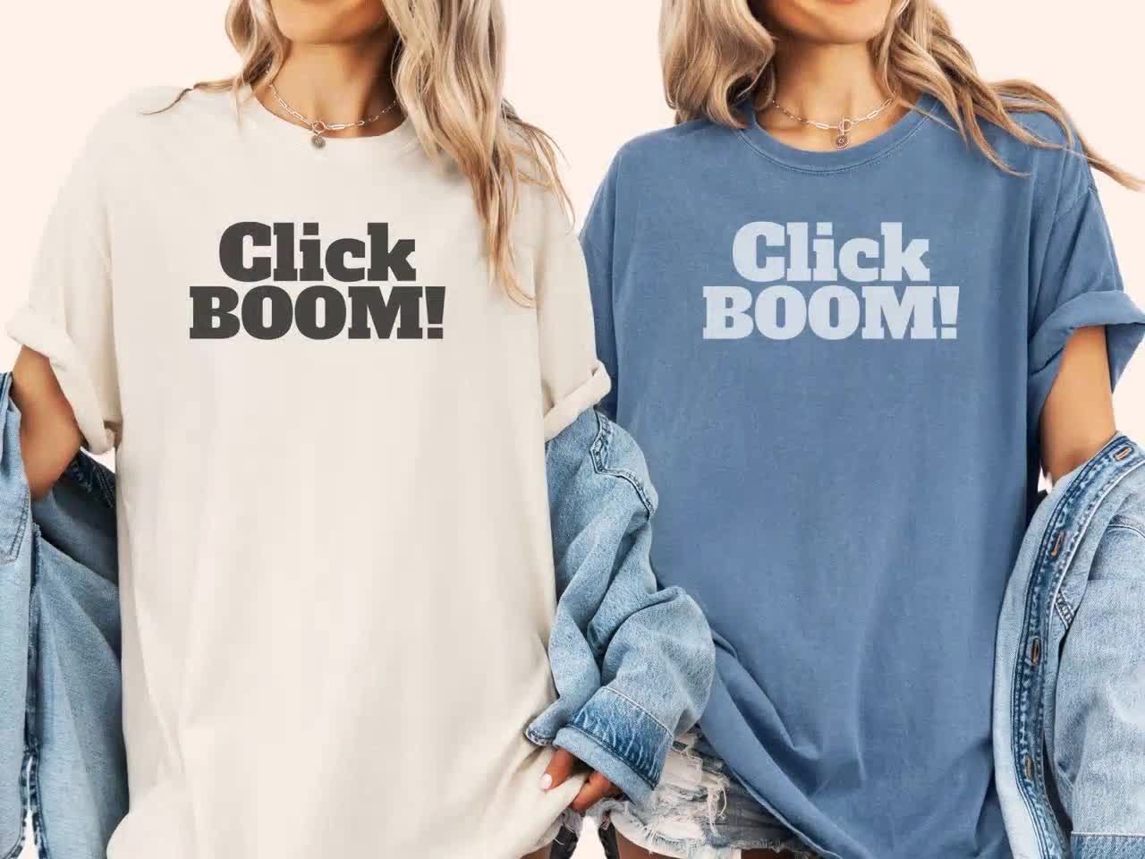 Funny social media viral tik tok Click Boom social media trending video poster