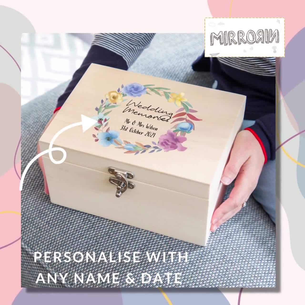 Personalised Keepsake Box Wedding Memory box Gift UV-2
