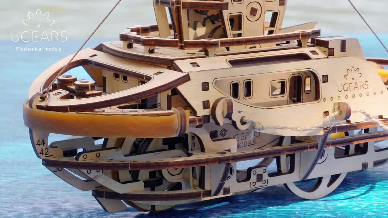 UGEARS Puzzle 3D in Legno per Adulti – Modello Meccanico di Una Nave da…