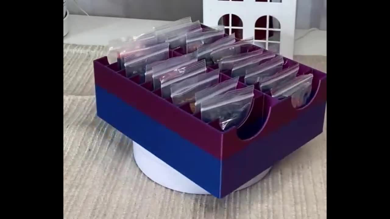 ☺︎ Zippbeutelbehälter, Tütenständer, Farbsortierung, Diamant