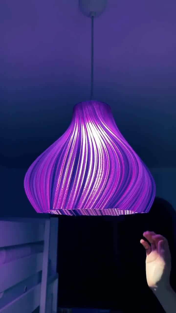 激安人気新品 Modern Bright Wavy Violet Sleek - Light Pendant Purple ライト・ランタン