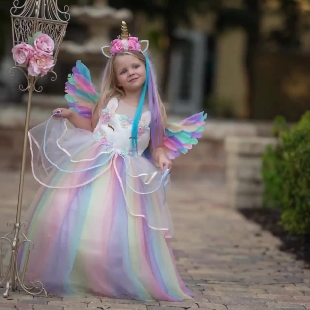 unicorn princess dress amazon Amazon.com: MYRISAM Unicorn Costume Princess Birthday Pageant Party Dance Performance Carnival Long Maxi Tulle Fancy Dress Up Outfits Pink 4-5T : Clothing, Shoes & Jewelry